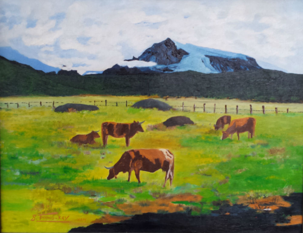 " Vaches en prairie "