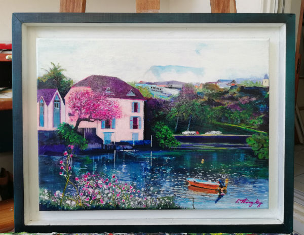 " berges de la rivière d'abord "